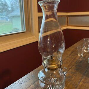 Vintage Glass Oil Lamp